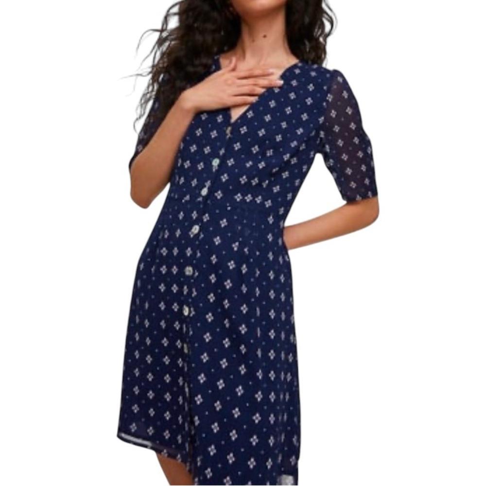 Wilfred Navy Blue Mini Dress
